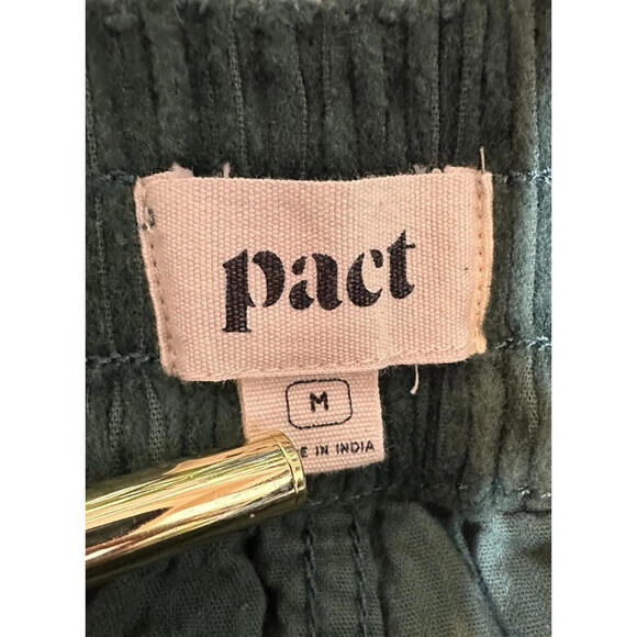 Pact Womens M Green Organic Cotton Corduroy High Rise Straight Leg - Picture 6 of 8